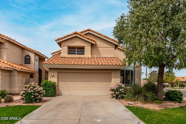 3832 N Gallatin, Mesa, AZ 85215 - mediterranean / spanish-style home featuring driveway, stucco siding, and a tiled roof