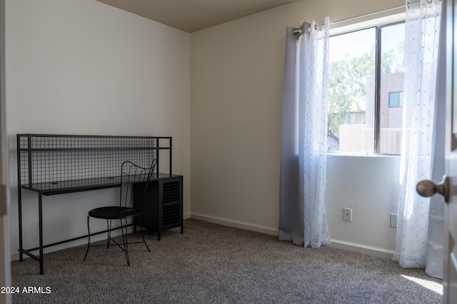 office area with carpet