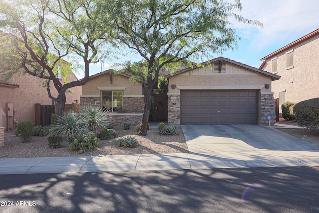 view of front of house featuring a garage