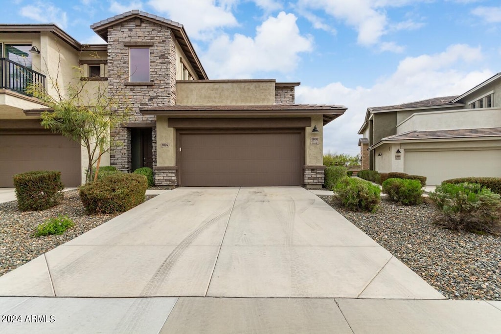 view of front of home featuring a garage