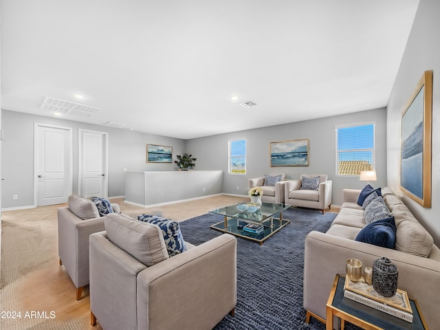 view of carpeted living room