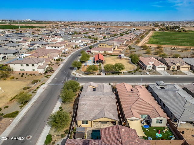 aerial view featuring a residential view