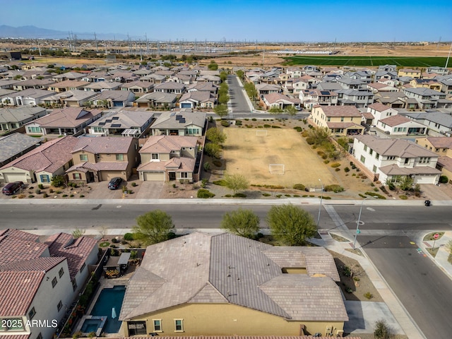 bird's eye view with a residential view