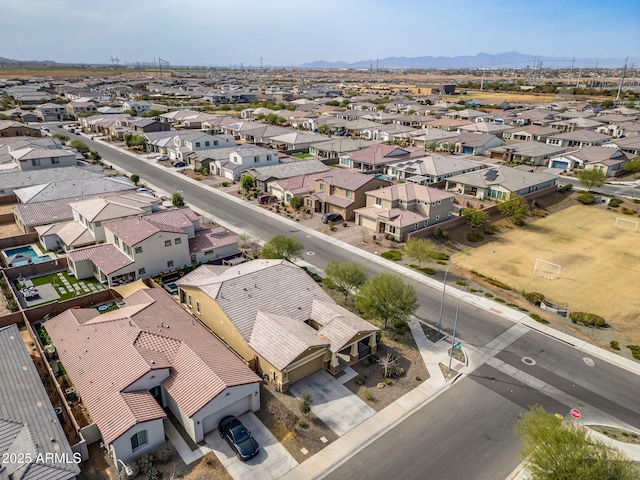 bird's eye view featuring a residential view