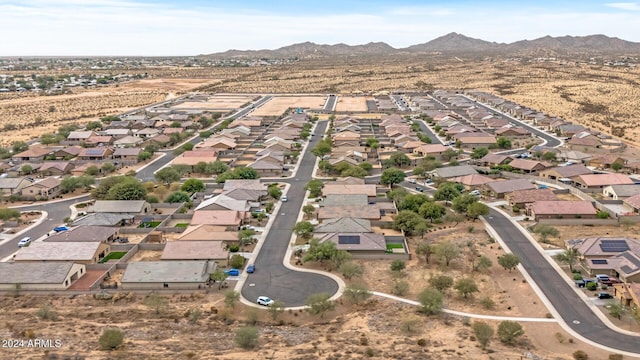 drone / aerial view with a mountain view