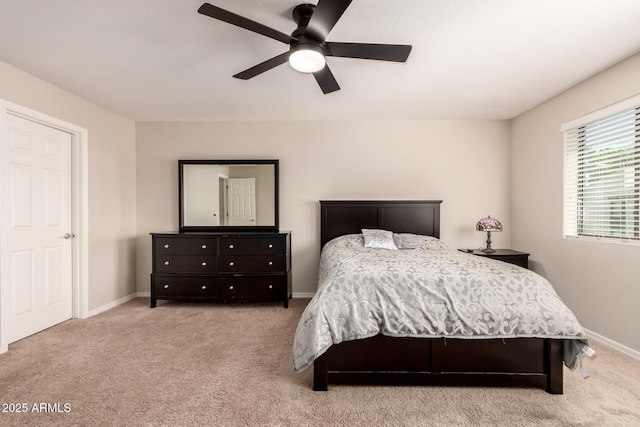 125 N Sunvalley Blvd Unit 119, Mesa, AZ 85207 - carpeted bedroom with baseboards and a ceiling fan