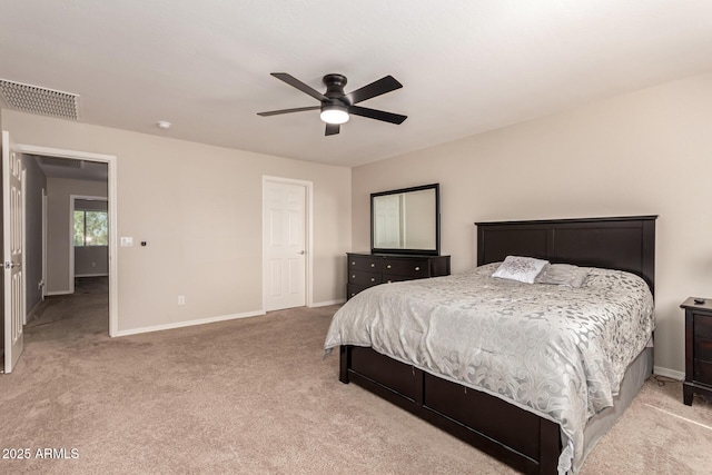 125 N Sunvalley Blvd Unit 119, Mesa, AZ 85207 - bedroom with light colored carpet and a ceiling fan