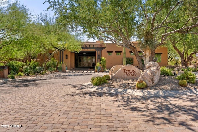 view of adobe home