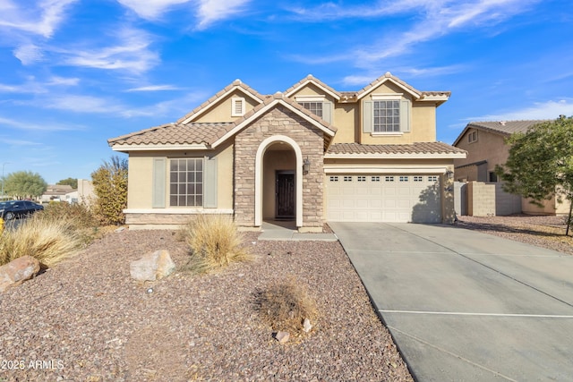 view of front of home featuring a garage