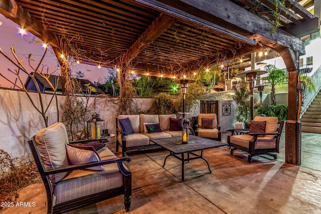 36723 N 33rd Ave, Phoenix, AZ 85086 - view of patio / terrace with an outdoor living space and fence