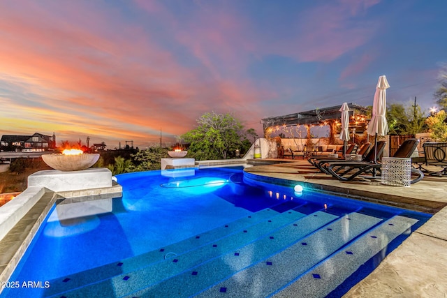 36723 N 33rd Ave, Phoenix, AZ 85086 - view of swimming pool with a fenced in pool, a pergola, and a patio area