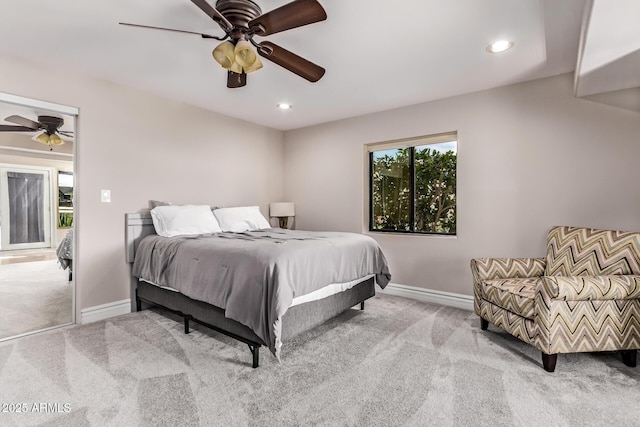 36723 N 33rd Ave, Phoenix, AZ 85086 - bedroom featuring baseboards, recessed lighting, ceiling fan, and carpet