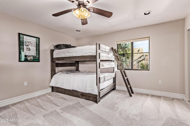 36723 N 33rd Ave, Phoenix, AZ 85086 - bedroom with baseboards, a ceiling fan, recessed lighting, and carpet