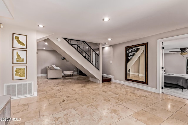 36723 N 33rd Ave, Phoenix, AZ 85086 - interior space with recessed lighting, baseboards, stairway, and visible vents