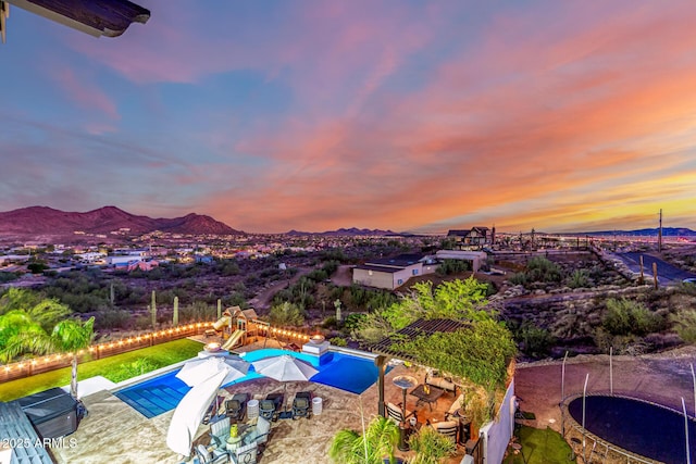 36723 N 33rd Ave, Phoenix, AZ 85086 - view of pool with a mountain view and a patio area