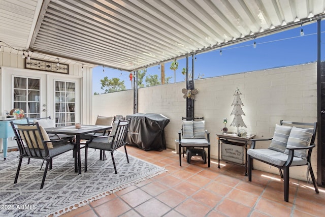 5154 N 83rd St, Scottsdale, AZ 85250 - view of patio featuring outdoor dining space, grilling area, and french doors