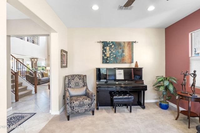 31156 N 137th Ln, Peoria, AZ 85383 - living area with stairs, recessed lighting, and baseboards