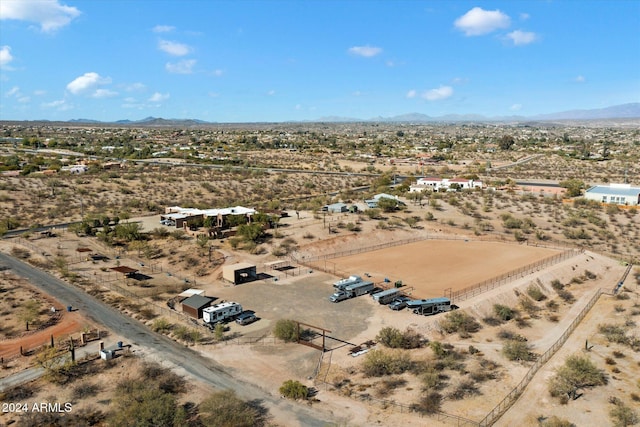 bird's eye view featuring a mountain view