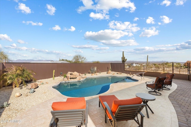 view of pool featuring a patio area