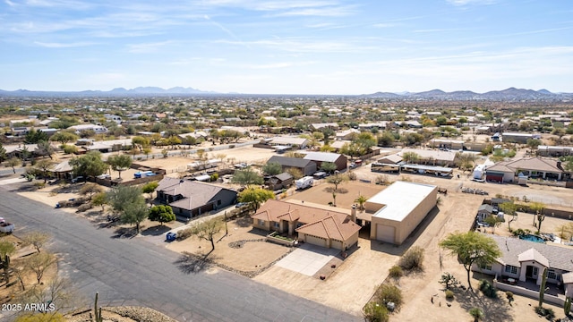 aerial view with a residential view and a mountain view