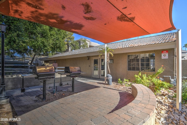 view of patio / terrace with exterior kitchen