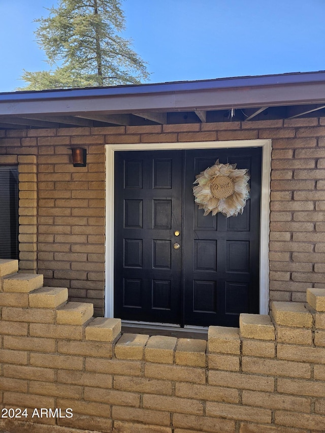 view of doorway to property