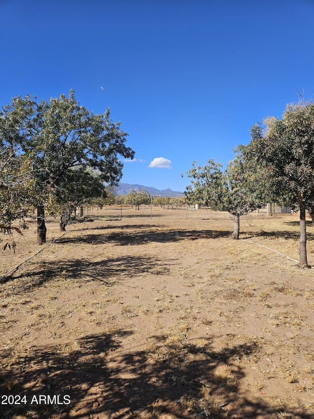 exterior space featuring a mountain view and a rural view