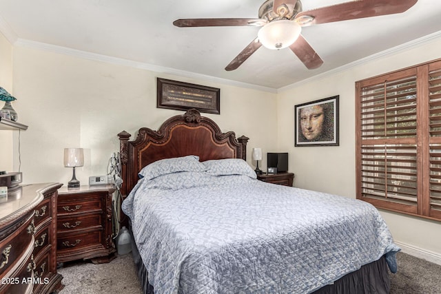 2110 W Morrow Dr, Phoenix, AZ 85027 - carpeted bedroom featuring ornamental molding and ceiling fan