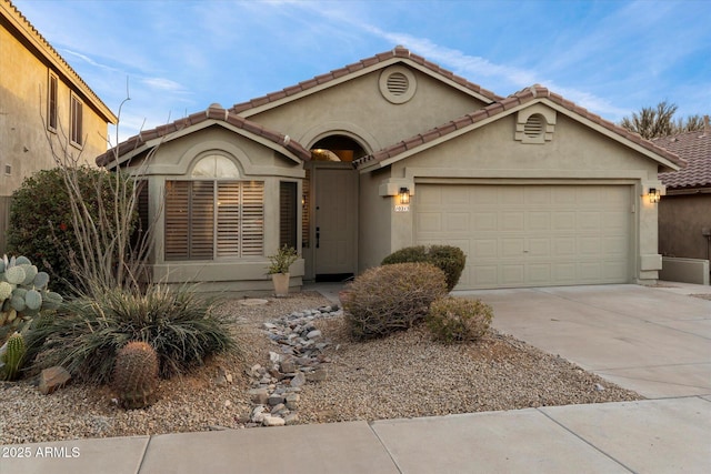 view of front of home featuring a garage