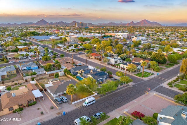 1444 E Coronado Rd, Phoenix, AZ 85006 - aerial view at dusk of a mountain view and a residential view