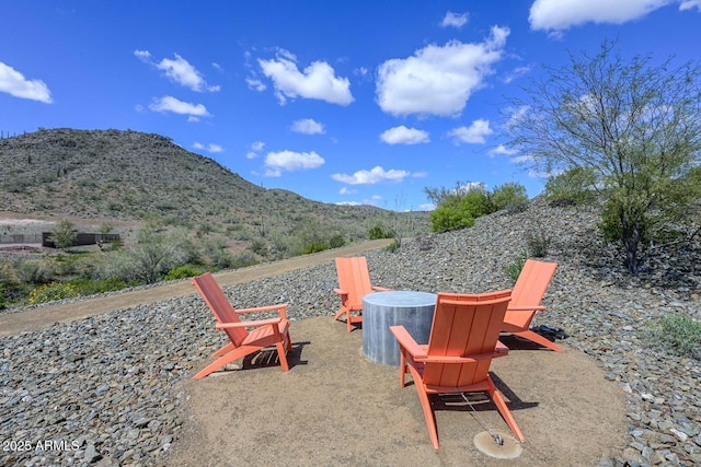 32553 N 133rd Ave, Peoria, AZ 85383 - view of yard featuring a mountain view and a fire pit
