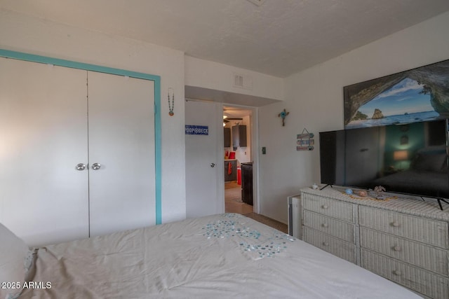 bedroom featuring a closet