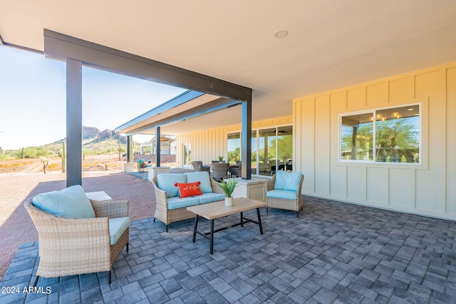 3939 S Veronica Ln, Gold Canyon, AZ 85118 - view of patio featuring an outdoor living space