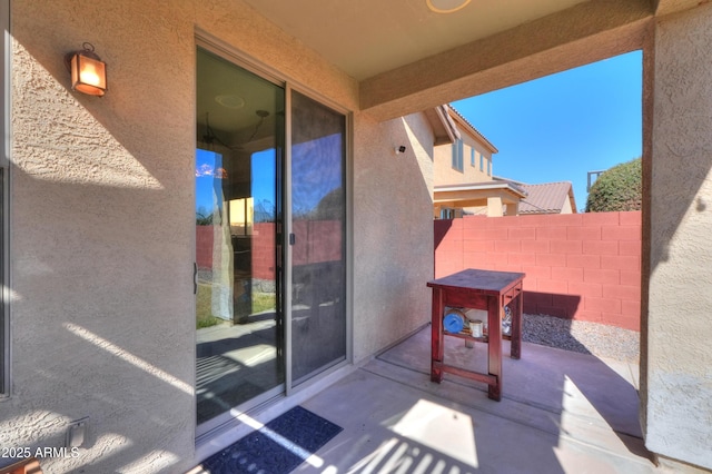 view of patio with fence