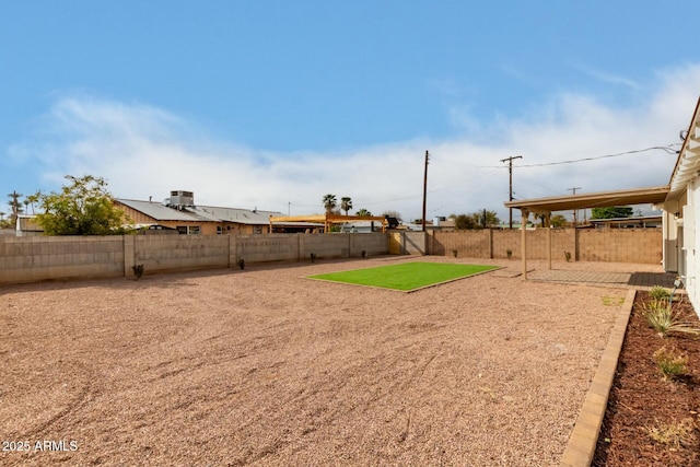 view of yard featuring central air condition unit