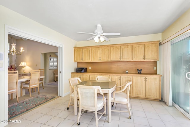 7115 E Buena Terra Way, Paradise Valley, AZ 85253 - dining area featuring a ceiling fan and a chandelier