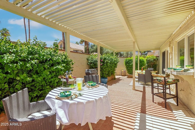 7115 E Buena Terra Way, Paradise Valley, AZ 85253 - view of patio / terrace featuring outdoor dining space and area for grilling