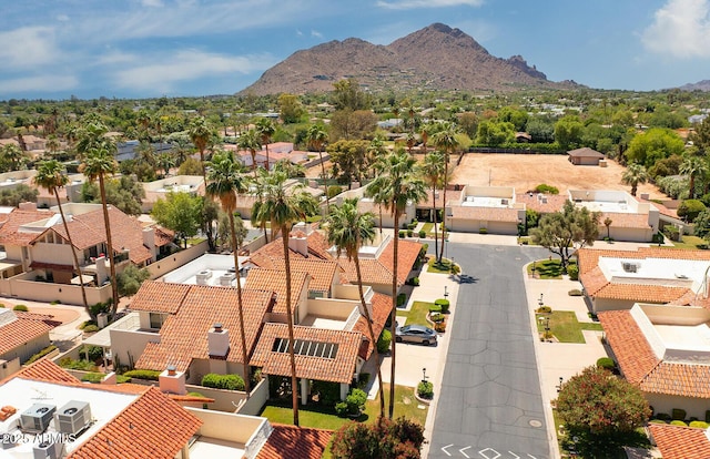7115 E Buena Terra Way, Paradise Valley, AZ 85253 - aerial view of residential area featuring a mountain backdrop