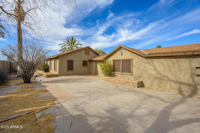 view of front of home featuring a patio area