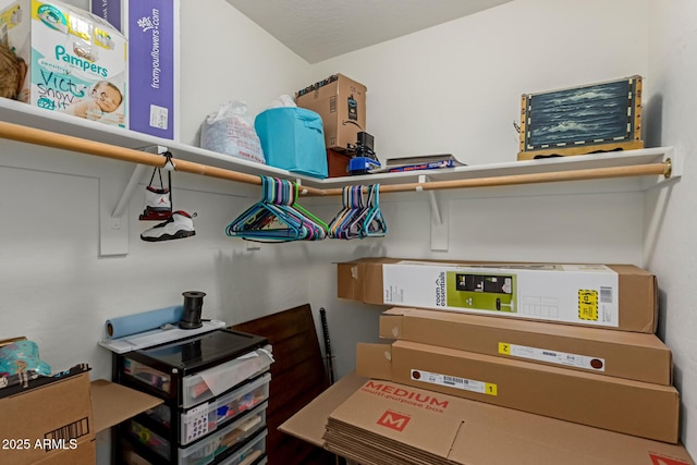view of storage area