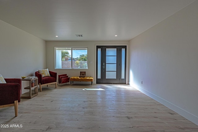 interior space featuring light wood-type flooring