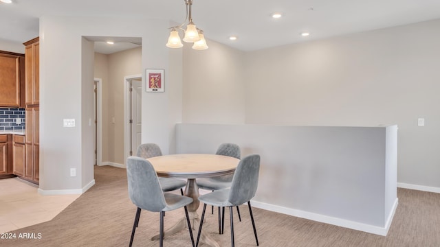 view of dining area