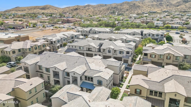 aerial view with a mountain view