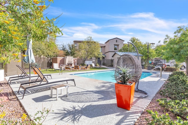 view of pool with a patio