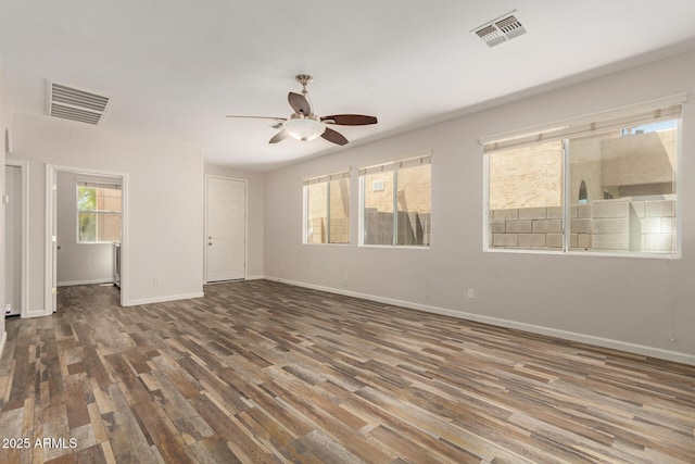 17493 N Costa Brava Ave, Maricopa, AZ 85139 - empty room featuring wood finished floors and ceiling fan