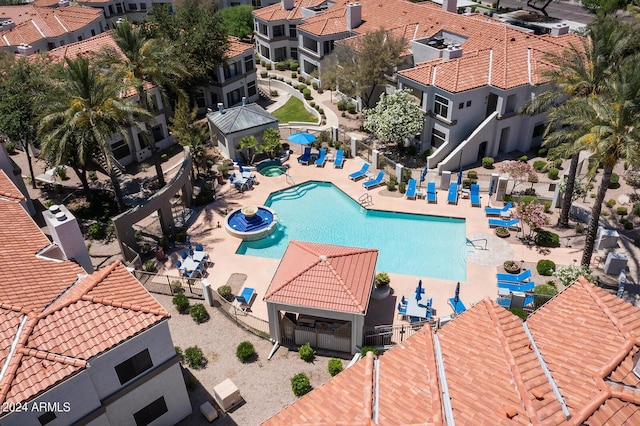 11375 E Sahuaro Dr Unit 1055, Scottsdale, AZ 85259 - community pool featuring a gazebo and a patio area