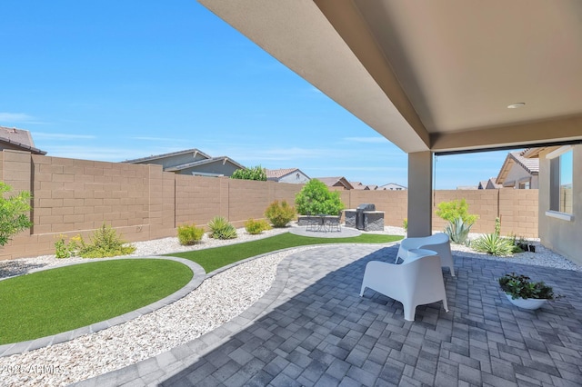 19908 W Montecito Ave, Litchfield Park, AZ 85340 - fenced backyard featuring a patio area