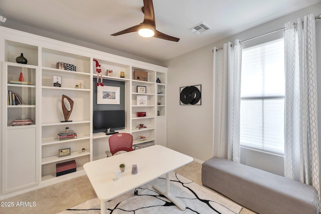 19908 W Montecito Ave, Litchfield Park, AZ 85340 - home office featuring healthy amount of natural light and ceiling fan