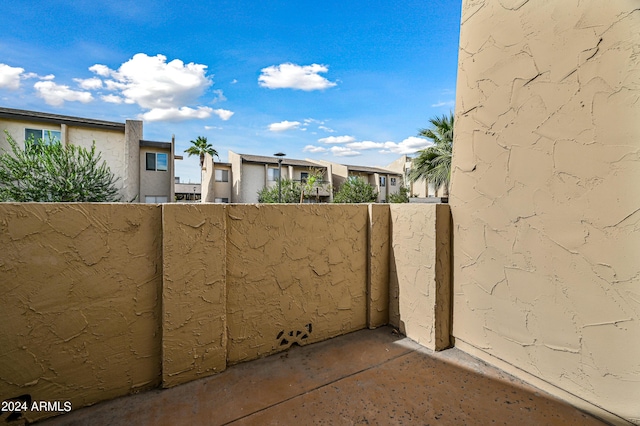 exterior space with a balcony