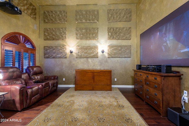 interior space featuring dark wood-type flooring